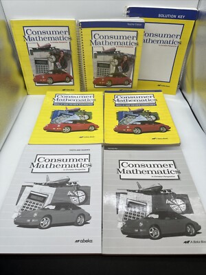 Abeka Consumer Mathematics Set- Text, Tests, Teacher, Solutions-High School Math