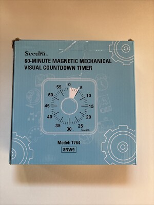 Secura 60-Minute Magnetic Visual Countdown Timer Model T764 Blue