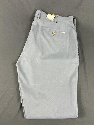 Peter Millar Golf Pants Crown Sport Raleigh Performance 38 x 34 Gray MSRP $160