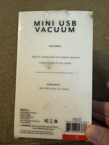 USB Mini Vacuum Cleaner Handheld Desk Clean Pink USB Port (CT)