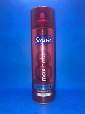 Suave Aerosol Spray Maximum Hold Unscented Hairspray, 11 oz