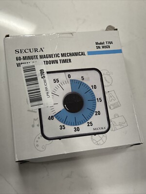 60 Minute Magnetic Mechanical Visual Countdown Timer MODEL: T764 IBY SECURA