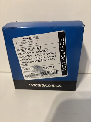 nLight Acuity Controls NCM PDT 10 RJB Low Voltage Ceiling Mount Motion Sensor
