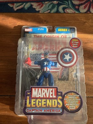 2002 Marvel Legends Captain America Series 1 Toy Biz Action Figure! New