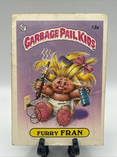 1985 Garbage Pail Kids OS1 #12a FURRY FRAN GLOSSY Permit Not