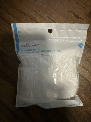 9 Bags Of Collage Yarn by Creatology 600 Piece Each White New