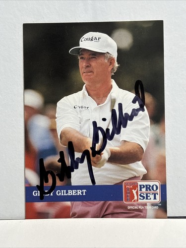 直筆サイン入り写真 F・ゲイリー・グレイ/フレーム別/ SA鑑定済 G28 Gibby Gilbert #223 1992 Pro Set PGA Golf Tour