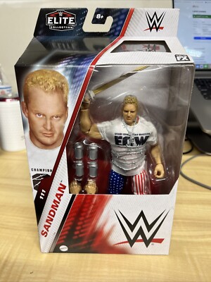 CHASE - WWE Elite 111 Sandman 6'' Action Figure ECW Mattel - PACKAGING VARIANT