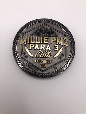 Millie PM2 Para 3 Knife Club Coin Metal MMXXII Tiger #1527 - 14-05