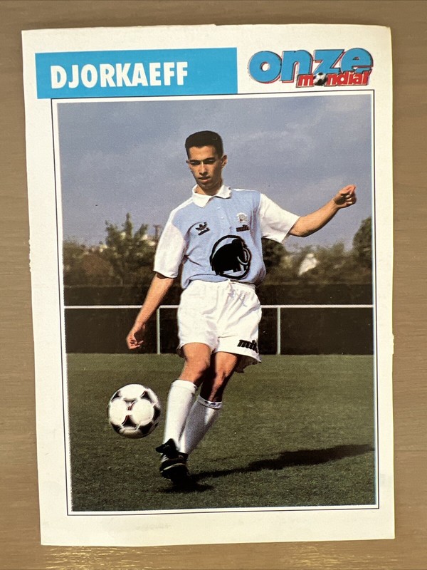 Card Youri Djorkaeff Onze Mondial Rookie 1990 Strasbourg Rc France ð«ð·