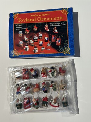 Vintage Giftco Set of 18 Toyland ornament - Watkins - Winona MN