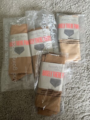 Sweaty Betty Barely There Briefs Pack Of 4 Brand New Beige/tan Size S 8-10
