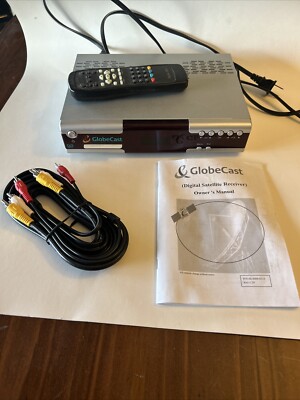 GLOBECAST World TV Digital Satellite Receiver DE997 -Owners Manual-Remote-Card