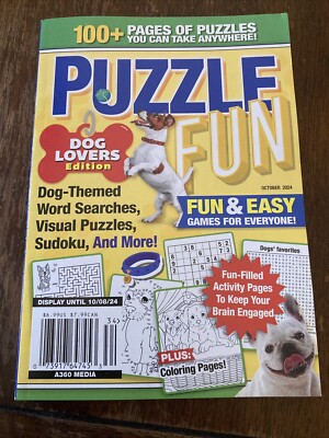 Puzzle Fun Dog Lovers Edition Word Searches Visual Puzzles Sudoku And More Games