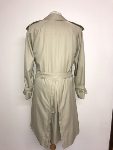 BURBERRY -Mens Vintage CREAM COTTON TRENCHCOAT -UK 46-48