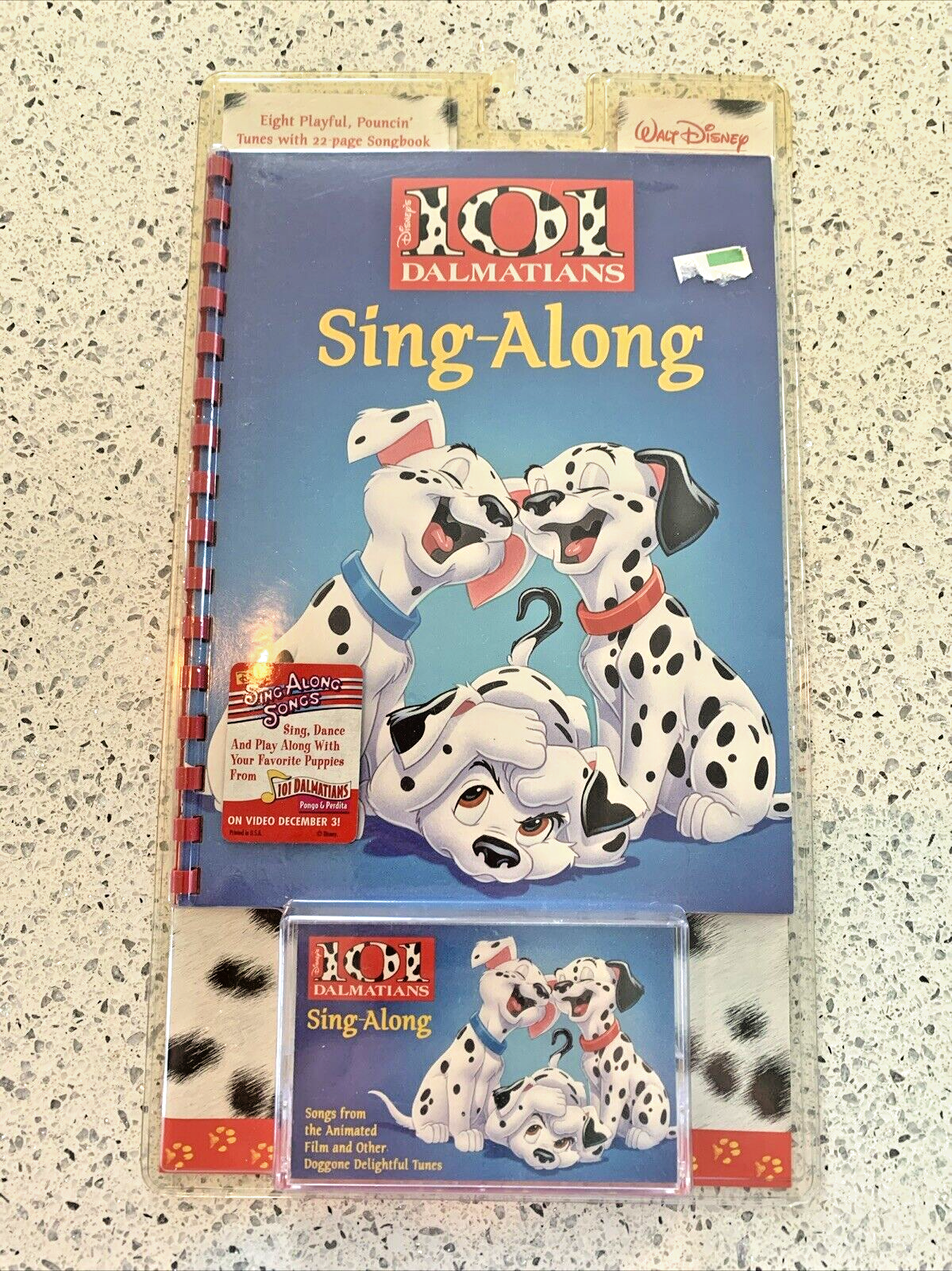 Walt Disney's 101 Dalmatians Sing-Along Cassette Tape & Book
