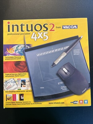 Wacom Intuos 2 4 x 5 Professional Graphics USB Tablet - Win and Mac