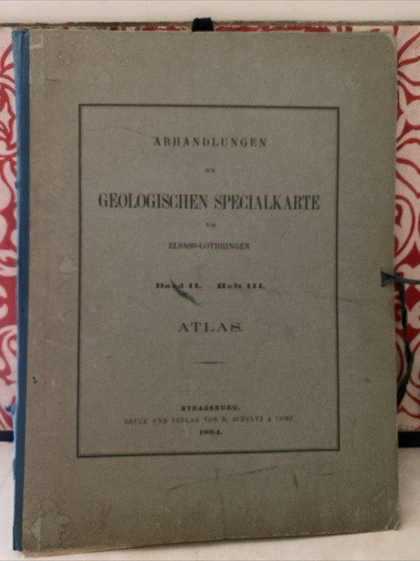 Andreae, Alsace  Ein Beitrag Zur Kenntniss Des ElsÃ¤Sser TertiÃ¤Rs. Tafeln. Rare