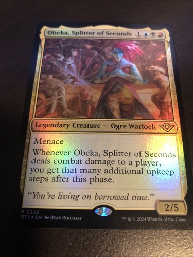 x1 Obeka, Splitter of Seconds OTJ MTG 222 FOIL RARE M/NM 1x