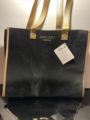 JIMMY CHOO PARFUMS ブラックバッグ Jimmy Choo Parfums black patent Tote Shiny Shoulder Bag