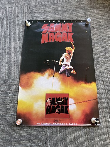 #7 1978 Sammy  Hagar Record Store Promo Poster All Night Long 20” X 30” Rare