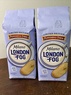 2 Packs Pepperidge Farm Milano - London Fog Earl Grey Tea Limited Edition!