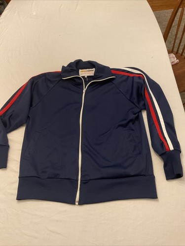 VTG 80s TENeX Track Tennis Jacket Blue Red White Striped