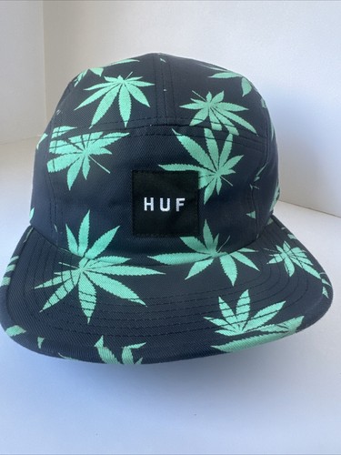 Huf Cannabis Leaf Mary Jane 5 Panel Hat Navy And Light Blue  display picture 2