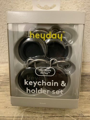 🎁 Heyday Apple AirTag 4pk Silicone Keychain Black🆕 | eBay