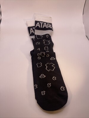 Atari Asteroids Black and White Unisex Official Licensed Crew Socks