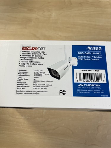 SecureNET Outdoor 2GIG Camera 2gig-CAM-131-Net (Brand New)