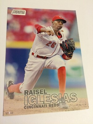 2016 Topps Stadium Club Jumbo 5x7 Rasiel Iglesias Reds 68 # d 19/49