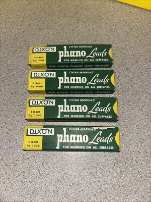 Lot Of 4 NEW Vintage Dixon Phano Leads -Marking Surfaces 3 Leads/ Ea 3 1/2  Long