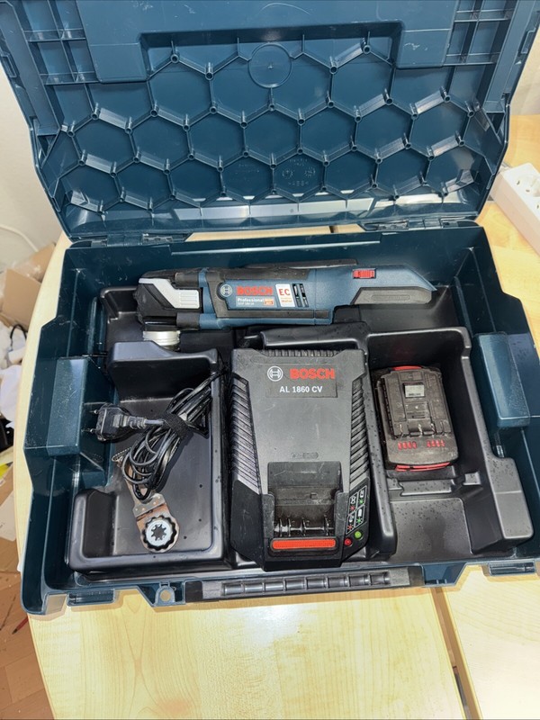 Bosch Professional Gop 18v-28 Multifunktionswerkzeug +LadegerÃ¤T +L-Boxx + Akku