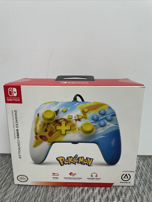  SALE  Nintendo Switch Enhanced Wired Controller [ Pikachu Charge Edition ] NEW