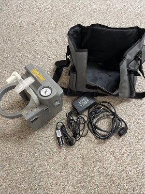 DeVilbiss Vacu-Aide 7325P-D Portable Suction With Bag and Accessories Car Charge