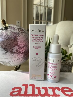 PACIFICA Clean Shot Hyaluronic & Flowers 5% Solution + Rose .80oz/23.6ml NIB G