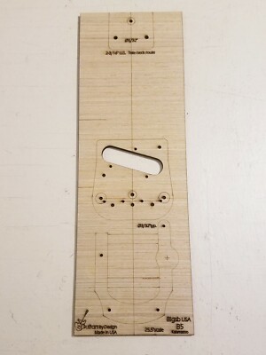 Tele Bridge Plate Bigsby Drill Pattern Hole Template Guitar Vibrato B5
