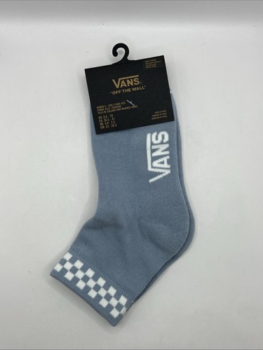 Vans Check White Black Low Height Crew Ankle Socks Womens