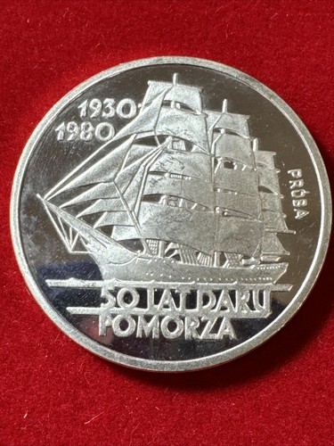 ポーランド　POLAND 100Zlotych silver 1980 POLAND People Rep. 1980 Silver Coin 100 ZLOTYCH /PROBA/ Dar