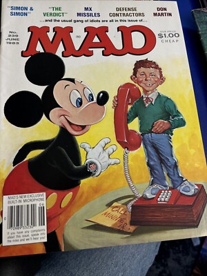 MAD Magazine # 239 June 1983 Simon & Simon The Verdict Mickey Mouse FREE S/H