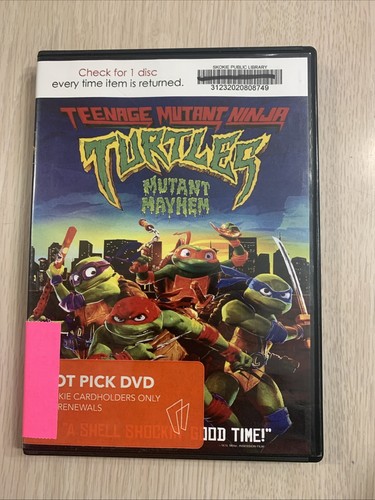 TEENAGE MUTANT NINJA TURTLES MUTANT MAYHEM DVD 2023 PLAYS