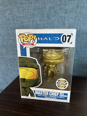 Funko Pop! Halo Gold Master Chief With Cortana 07 Outpost Discovery Exclusive