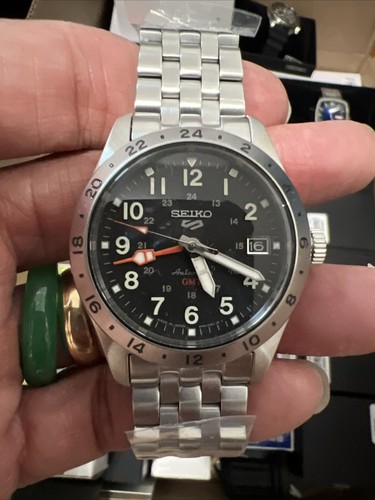 Pre-owned Seiko 5 Sports Automatic Gmt Black Dial Watch Ssk023(only This Month )❤️?
