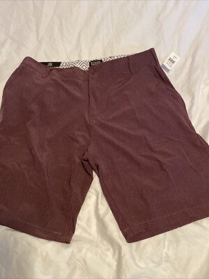 Trunks Multi-Functional Burgundy Wine  Shorts Mens Size 38 NWT