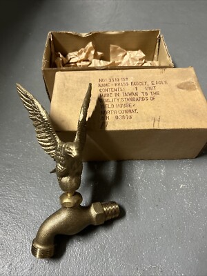 Vintage Yield House Heavy Brass Eagle Faucet Garden Decor Hose Bibb Rare