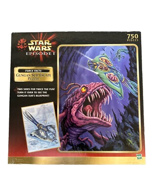 Star Wars Puzzle 750 Piece Gungan Sub Escape 2 Sided New in Sealed Box