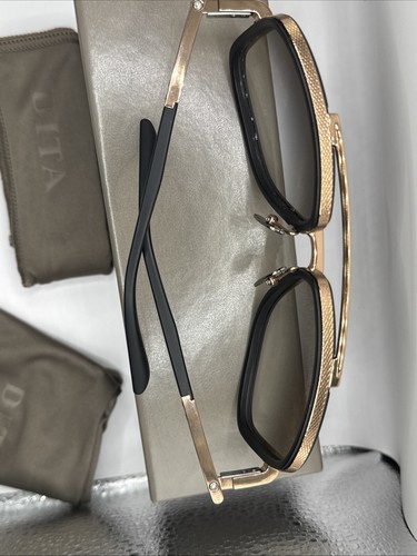 Pre-owned Dita Mach One Drx-2030-l Matte Black Rose Gold Mirror Grey Gradient Sunglasses In Gray