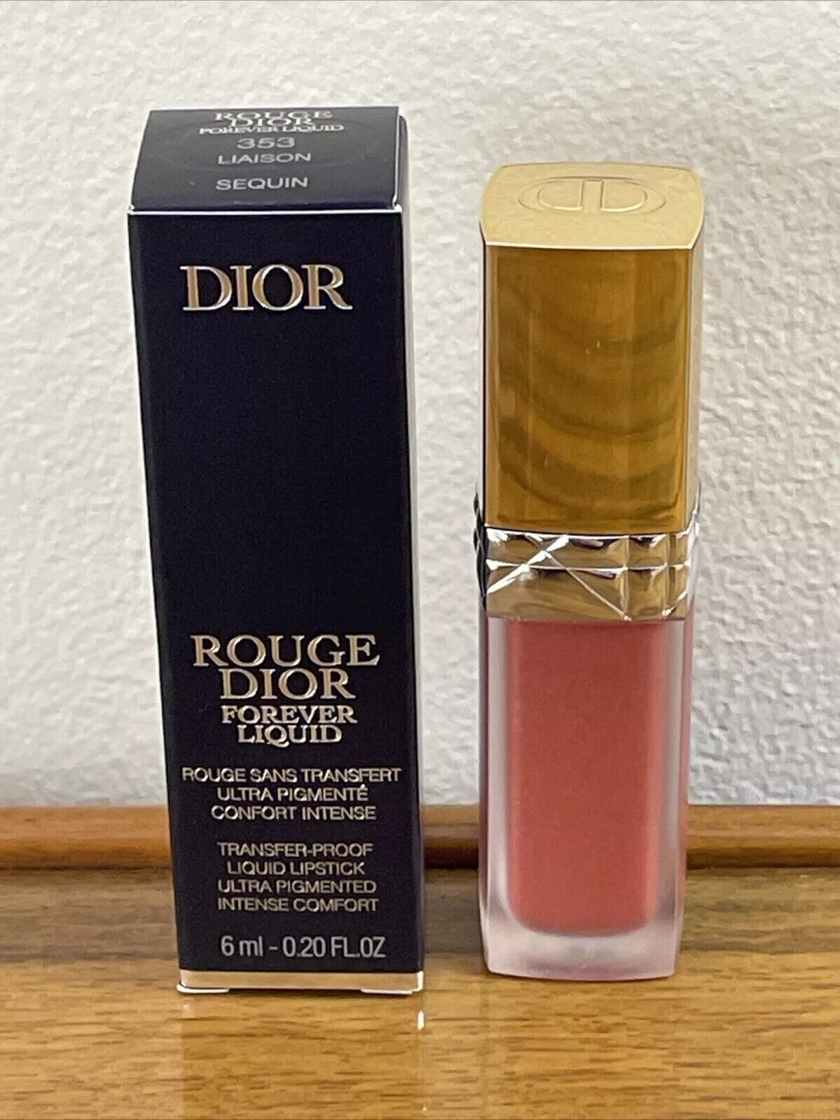 Dior Rouge Dior Forever Liquid Sequin Limited Holiday Edition 353 Liaison NIB -A Dior Rouge Dior Forever Liquid Sequin Limited Holiday Edition 353 Liaison NIB -A