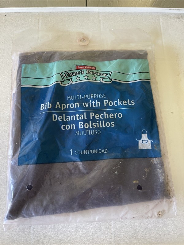 Chef Review Unisex  Pocket Bib Apron (F53)